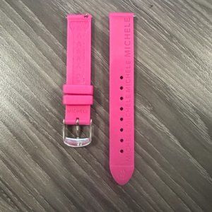 Michele 16mm Hot Pink Silicone Strap